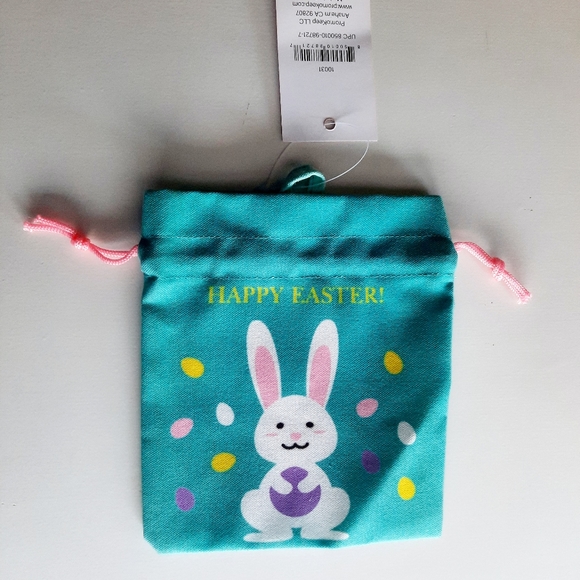 (3) Cloth Drawstring Easter Treat Bags - Picture 6 of 10